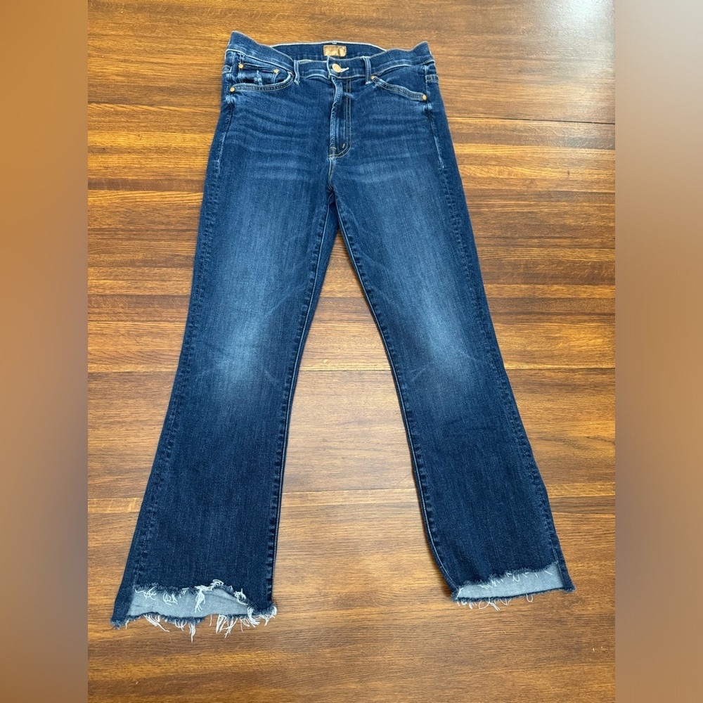 Mother denim the insider crop step fray